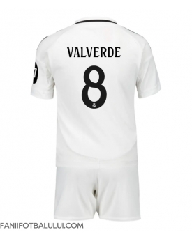 Real Madrid Federico Valverde #8 Echipament de Fotbal Replică 2024-25 Copii Acasa (+ Șorturi)
